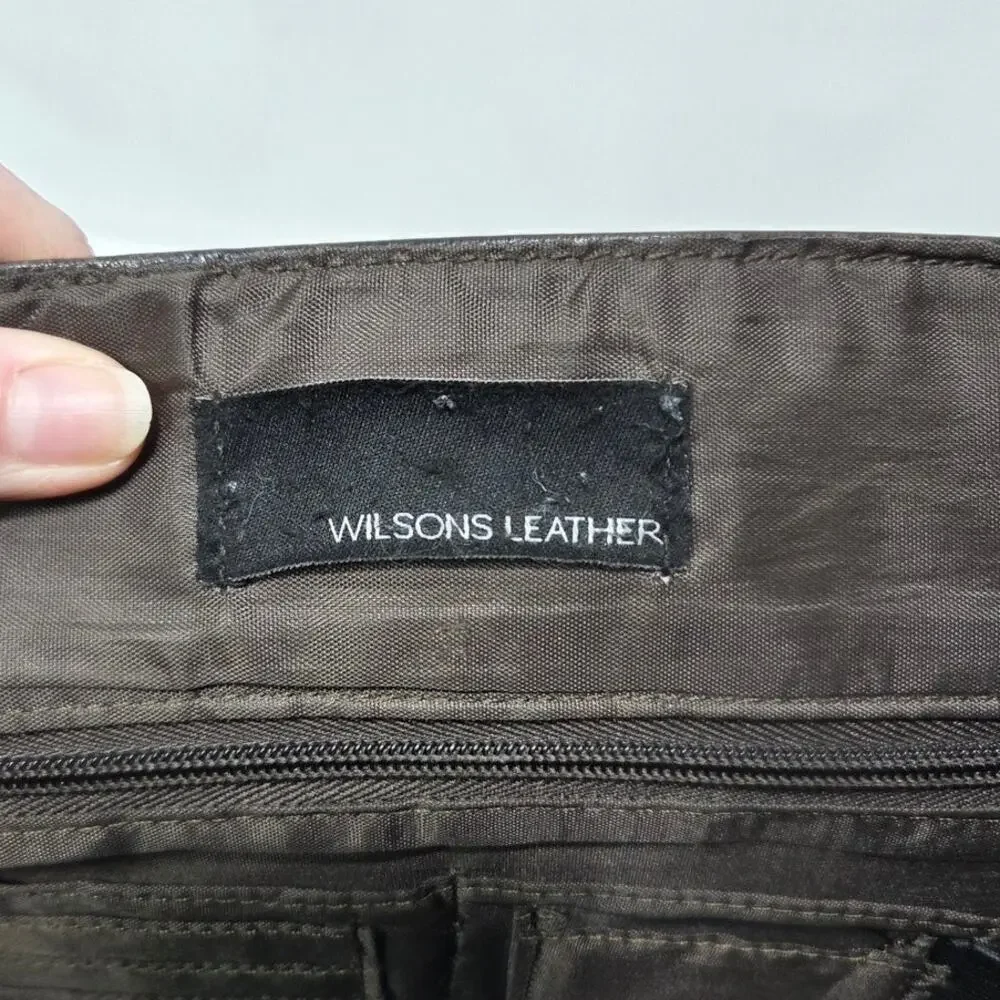 Wilson Leather Brown Leather Messenger Laptop Bag